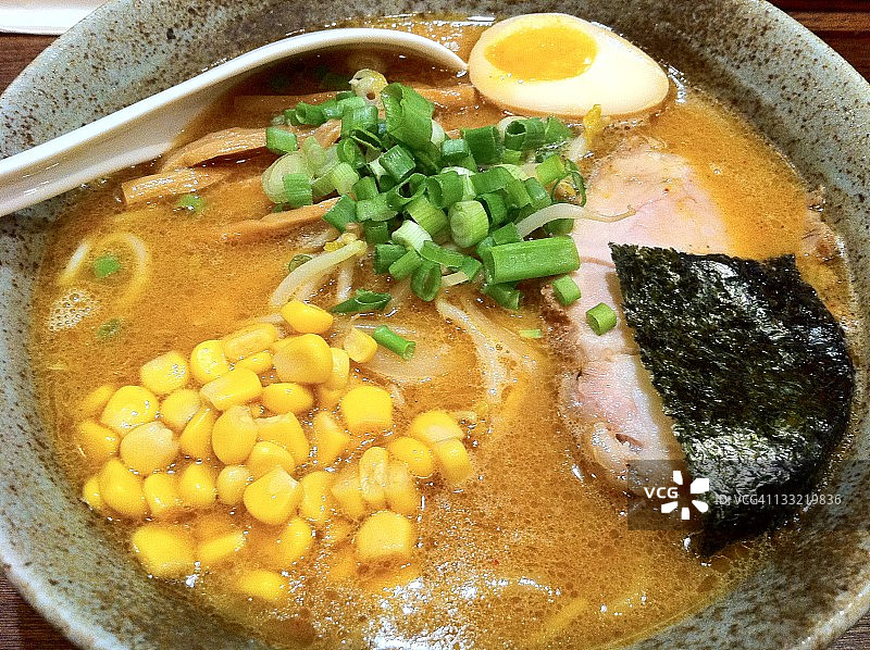 混合味噌拉面图片素材