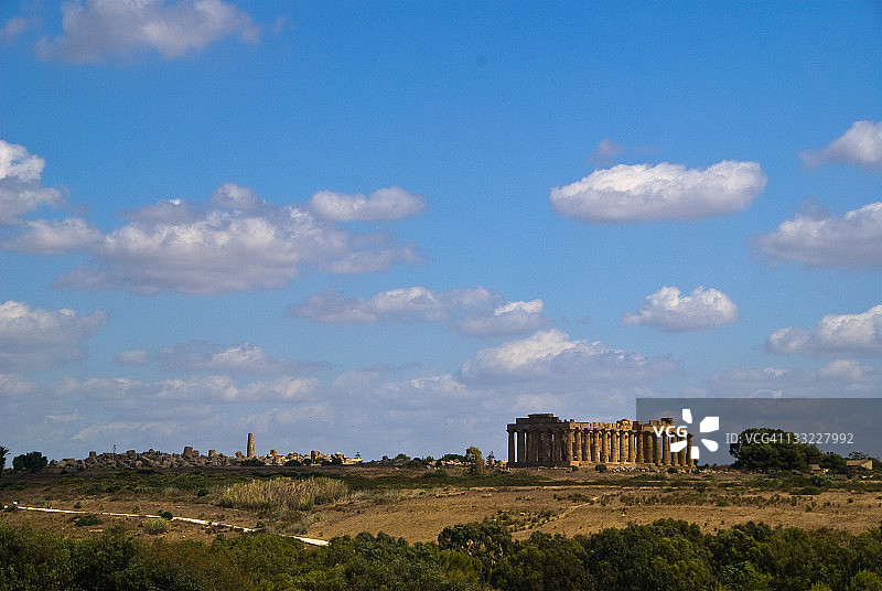 西西里岛塞利农特的寺庙图片素材