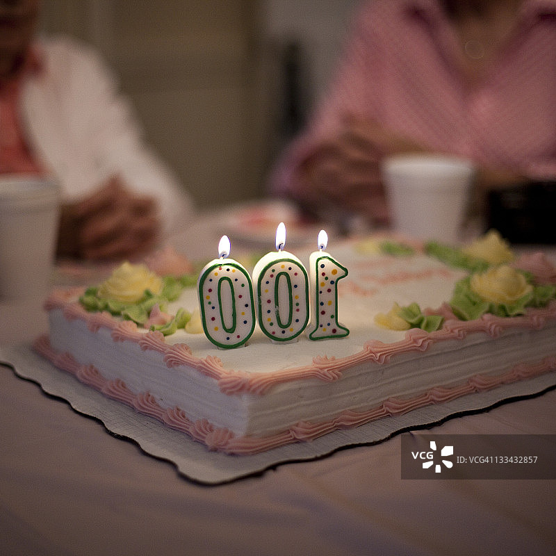100岁生日蛋糕图片素材