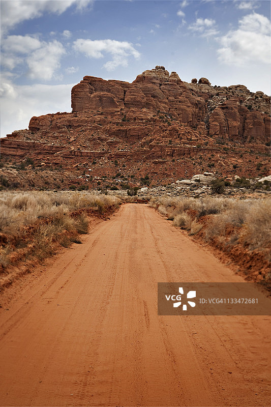 拱门国家公园，通往克朗代克崖的道路图片素材