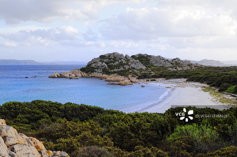 布德利岛粉红海滩，马达莱纳国家公园图片素材