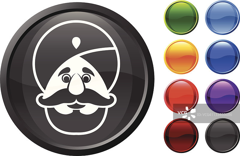 穆斯林男人网络图标按钮图片素材