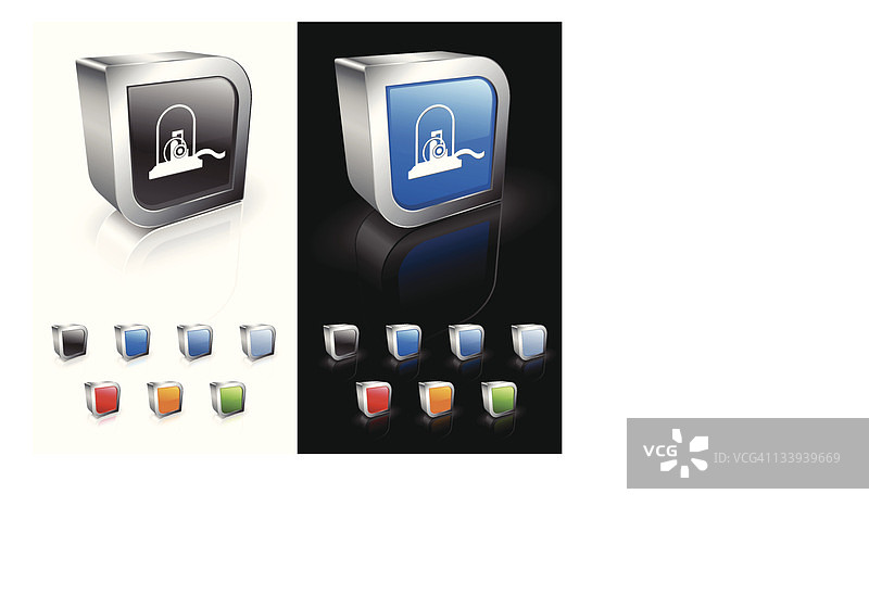 3D股票行情自动收录机矢量素材图片素材