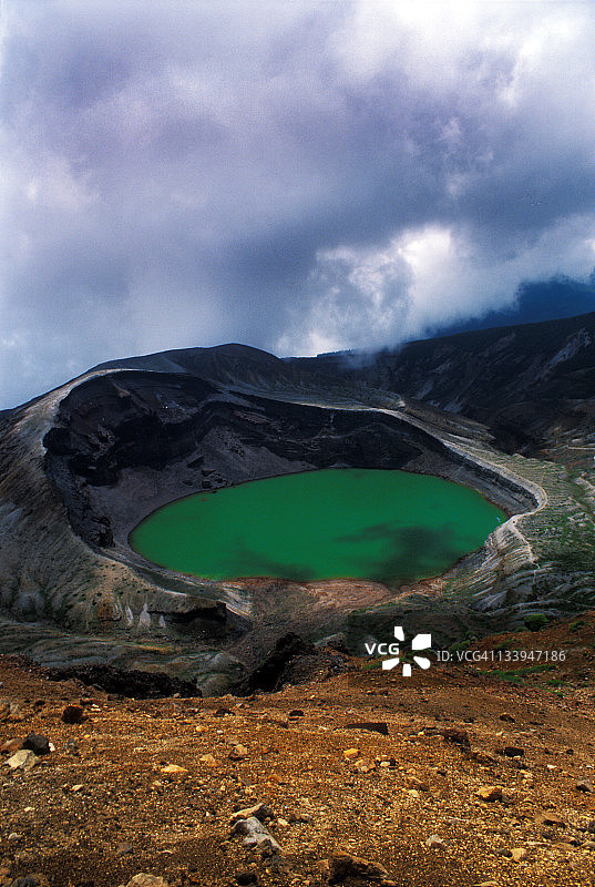 火山湖图片素材
