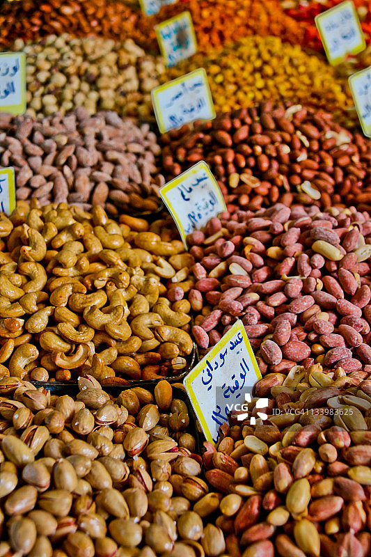 市集上的干果图片素材