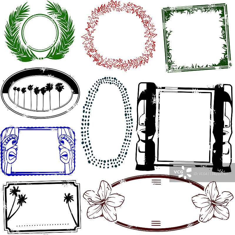 热带印章图片素材