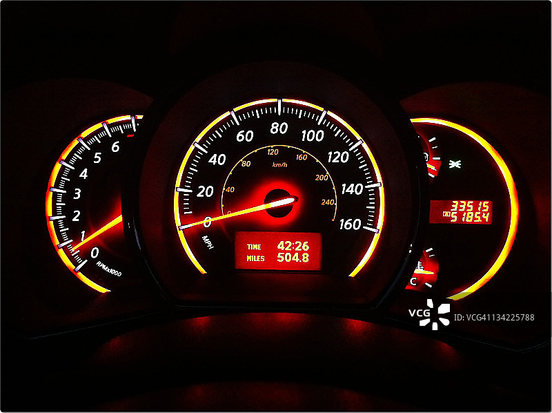 汽车仪表盘特写图片素材