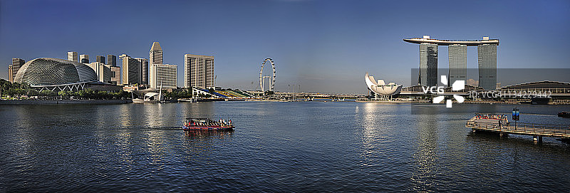 新加坡滨海湾全景图片素材