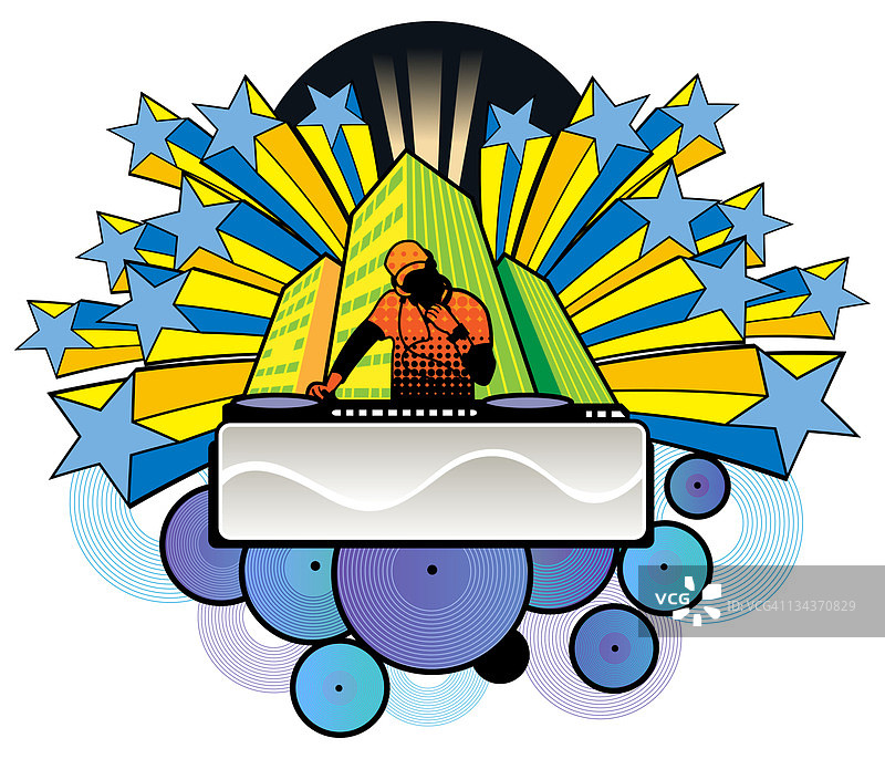 正在打碟的男孩图片素材