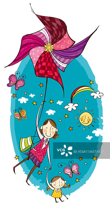 母亲和女儿在一起图片素材