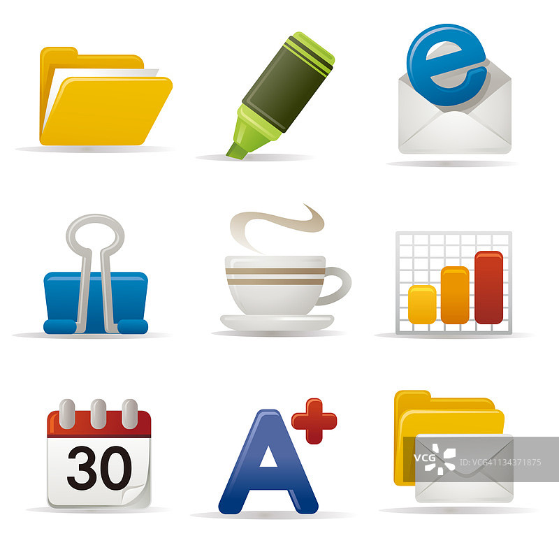 电脑图标集图片素材