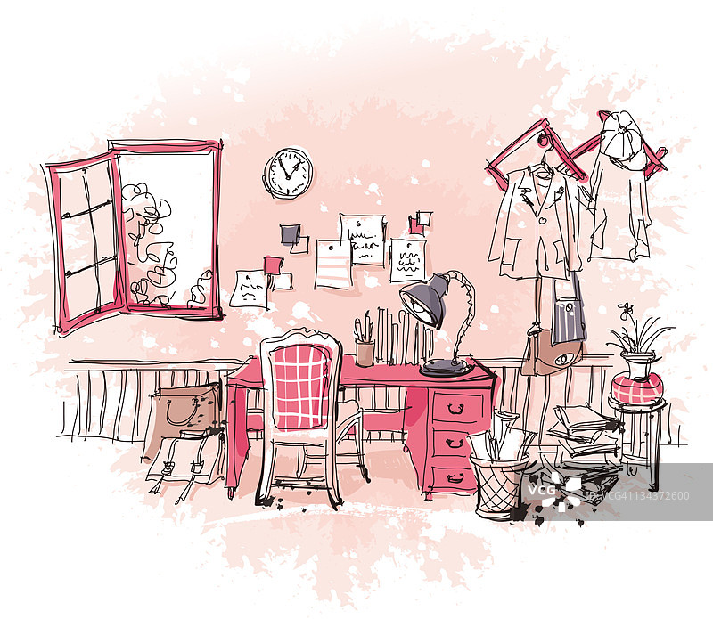 书房室内设计图片素材