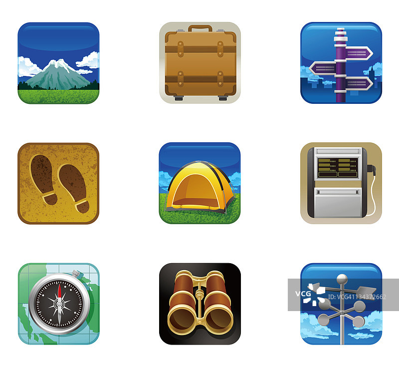 旅行套装图标图片素材