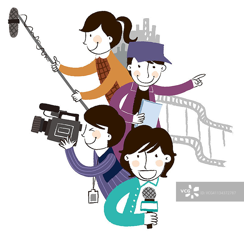 媒体从业人员合集图片素材