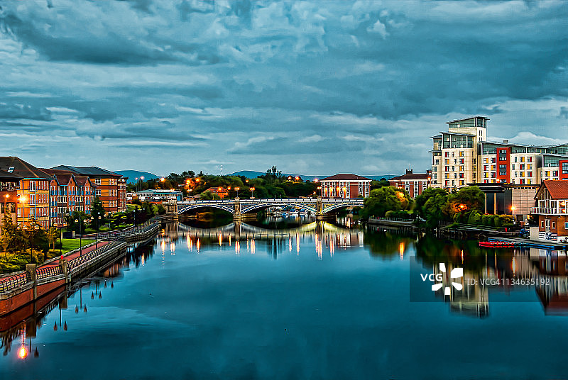 蒂斯河，斯托克顿图片素材
