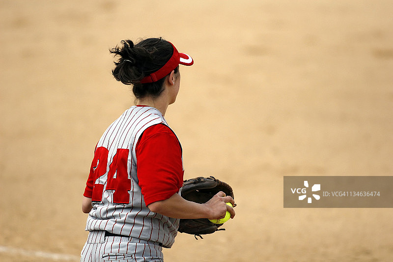 垒球运动员图片素材