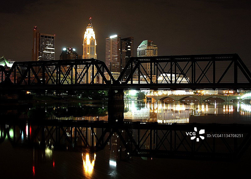 哥伦布夜景图片素材