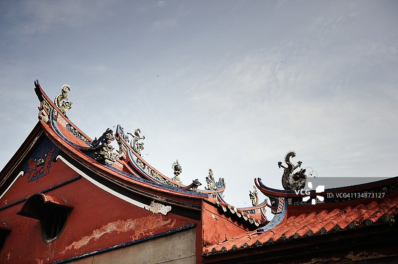 观音亭寺庙屋顶图片素材