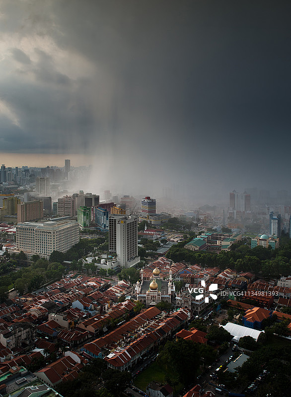 新加坡城市暴雨图片素材