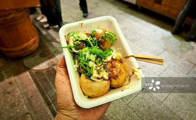 锦市场上的章鱼烧图片素材