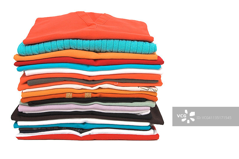 堆叠的服装图片素材