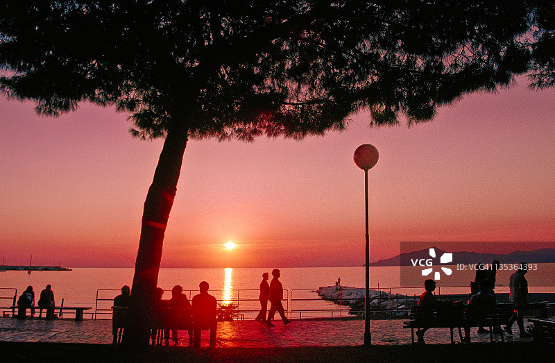 利古里亚日落图片素材