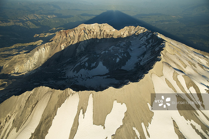 圣海伦斯火山航拍，华盛顿州图片素材