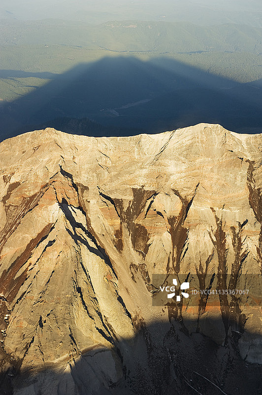 圣海伦斯火山航拍，华盛顿州图片素材