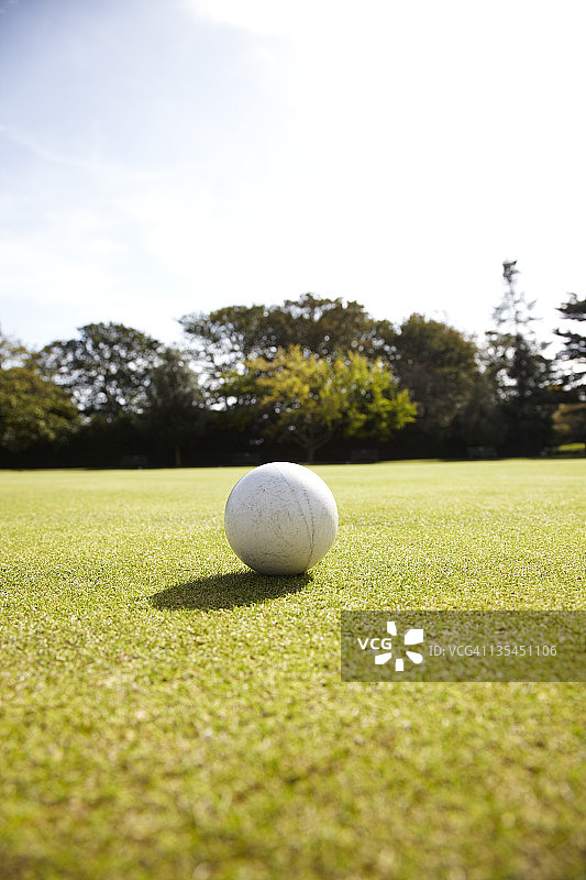绿色背景上的保龄球图片素材