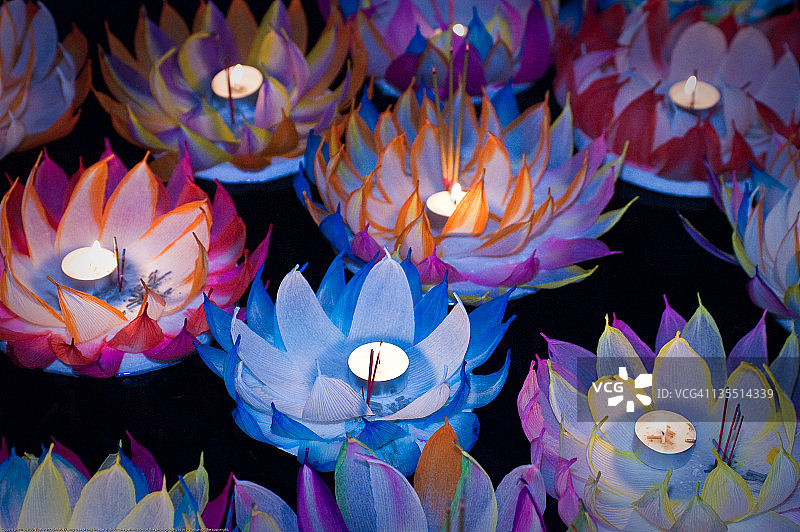 莲花灯笼图片素材