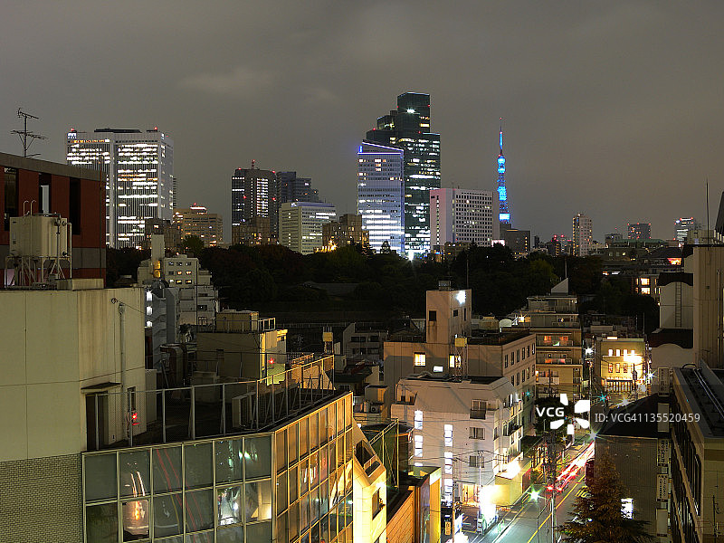 夜晚的六本木图片素材