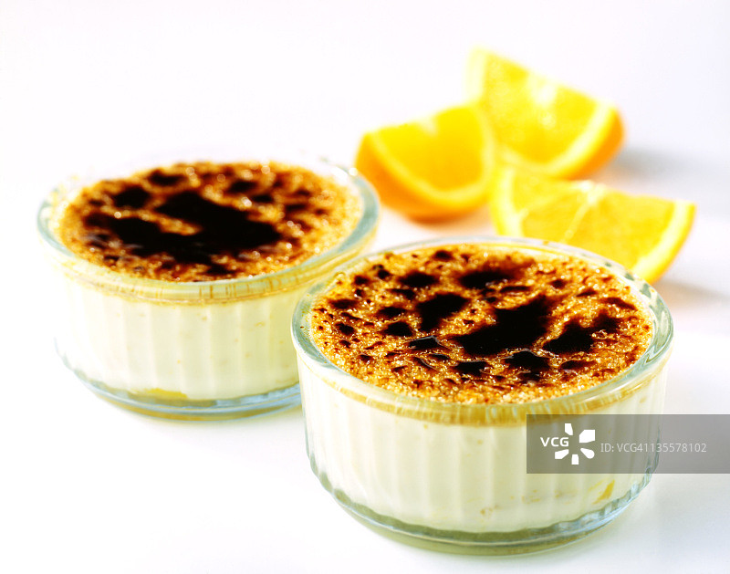 柑橘焦糖布丁图片素材