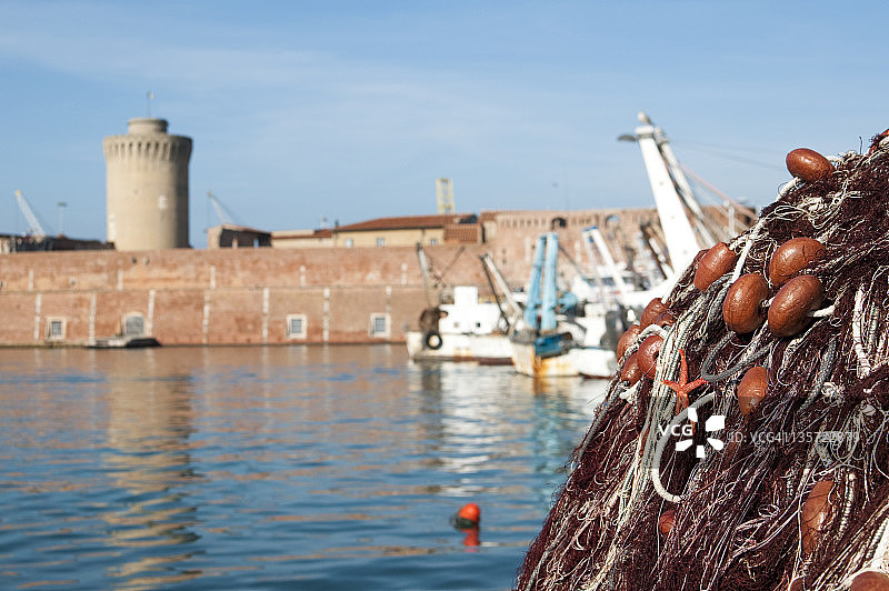 渔网上的海星图片素材