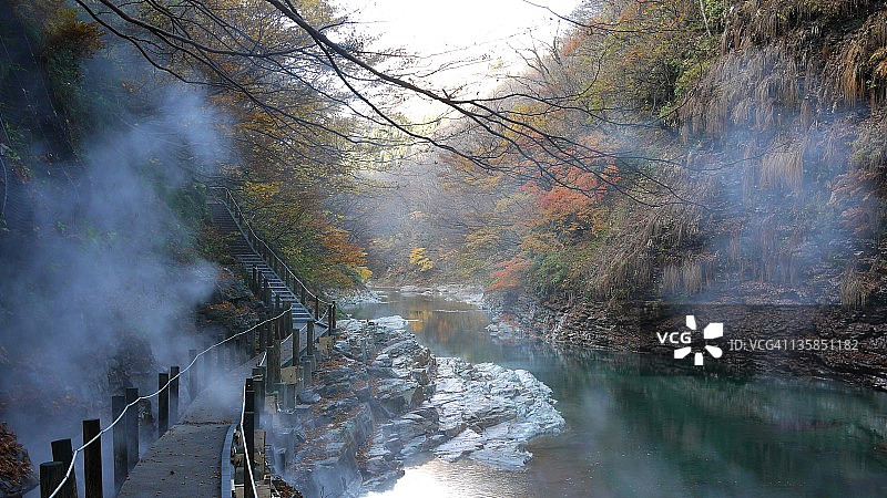 秋田县汤泽市的小安峡图片素材