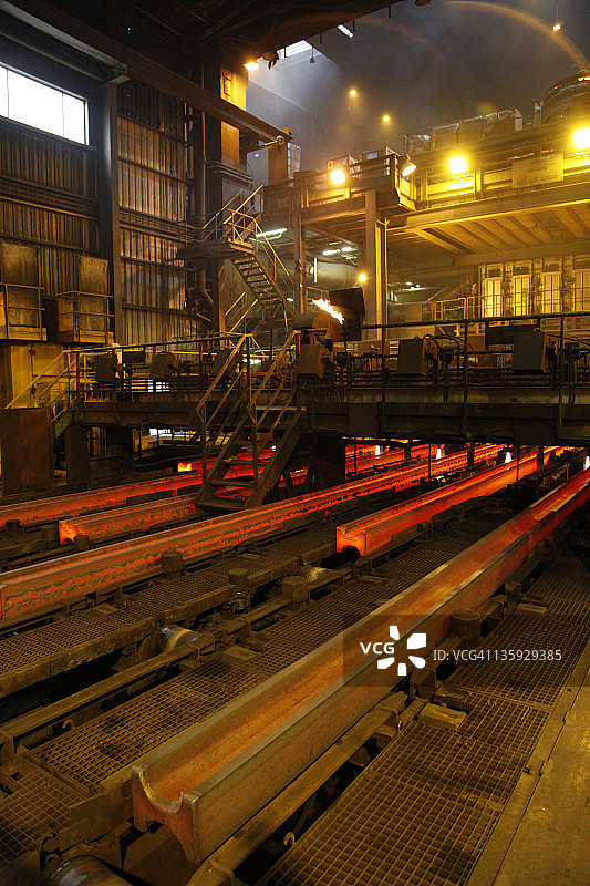 钢铁厂连铸设备图片素材