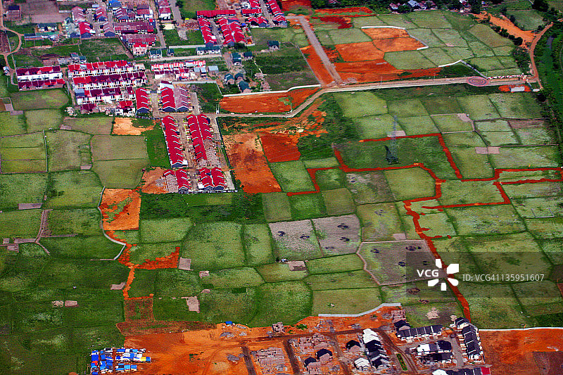 城市稻田图片素材