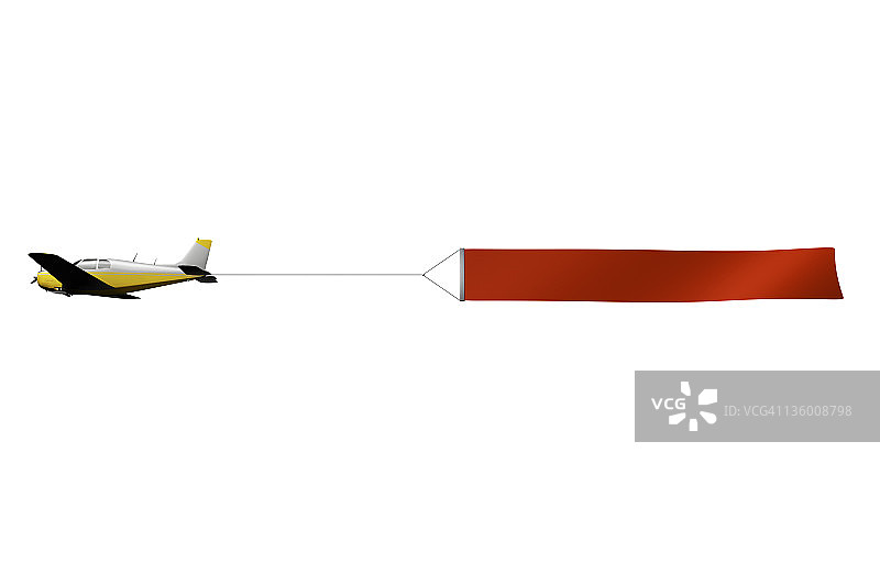 带banner的广告飞机图片素材