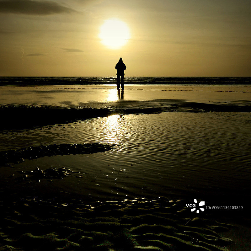 康普顿湾日落图片素材