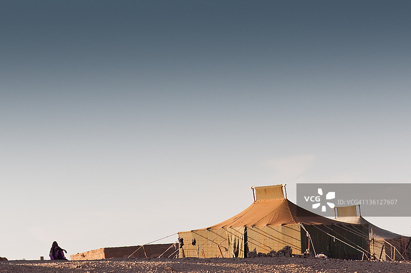 阿尔及利亚廷杜夫的难民营图片素材