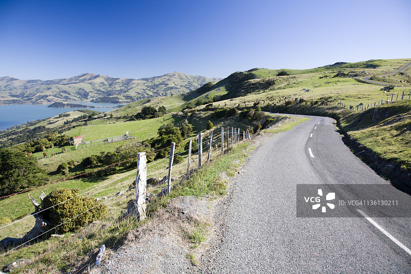 基督城南部的班克斯半岛图片素材