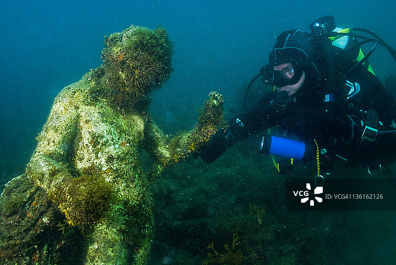 宁芙神殿雕像图片素材
