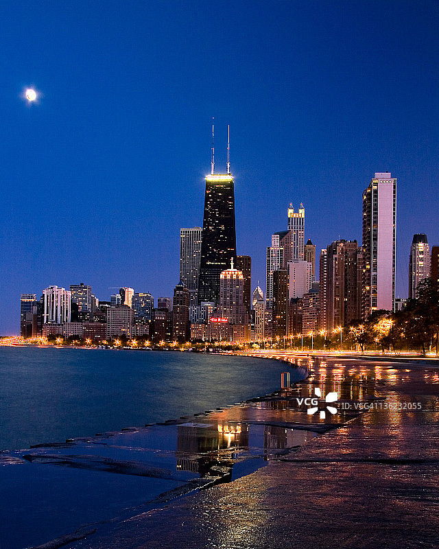 芝加哥水岸城市图片素材