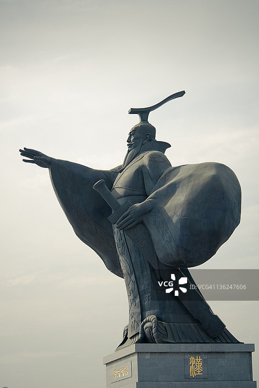 中国古代皇帝雕像图片素材