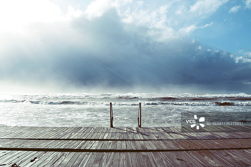 奥斯蒂亚丽都的海与天空图片素材