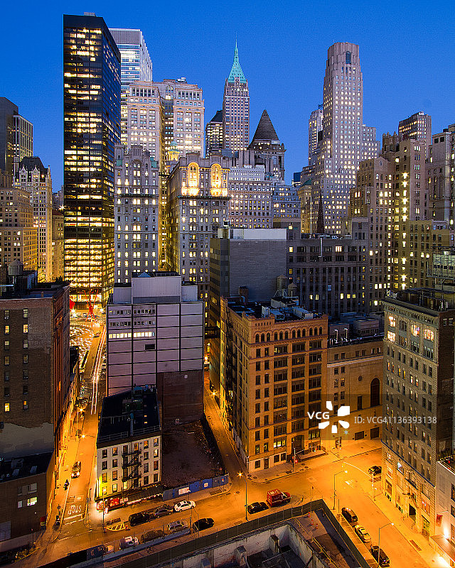 曼哈顿下城金融区图片素材