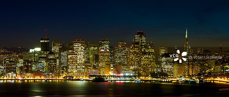 旧金山夜景全景图片素材