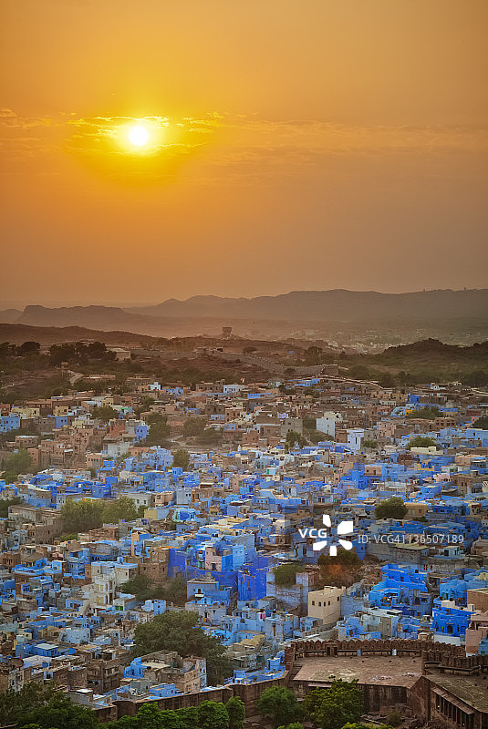 蓝色城市——焦特布尔图片素材