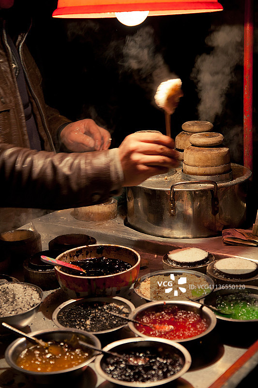 中国西安夜市小吃图片素材