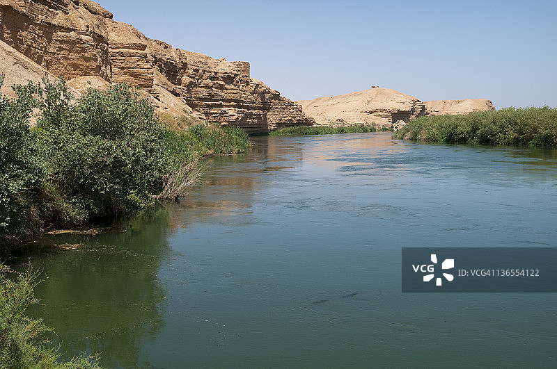 叙利亚杜拉欧罗普斯的幼发拉底河图片素材