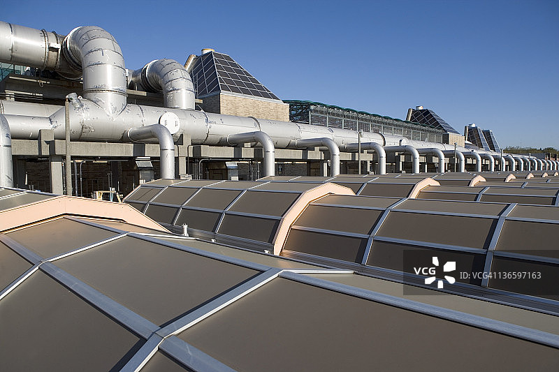 美国纽约州水处理厂的管道图片素材